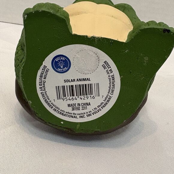 Solar Powered Turtle Statue LED Lighted Eyes - Picture 6 of 7